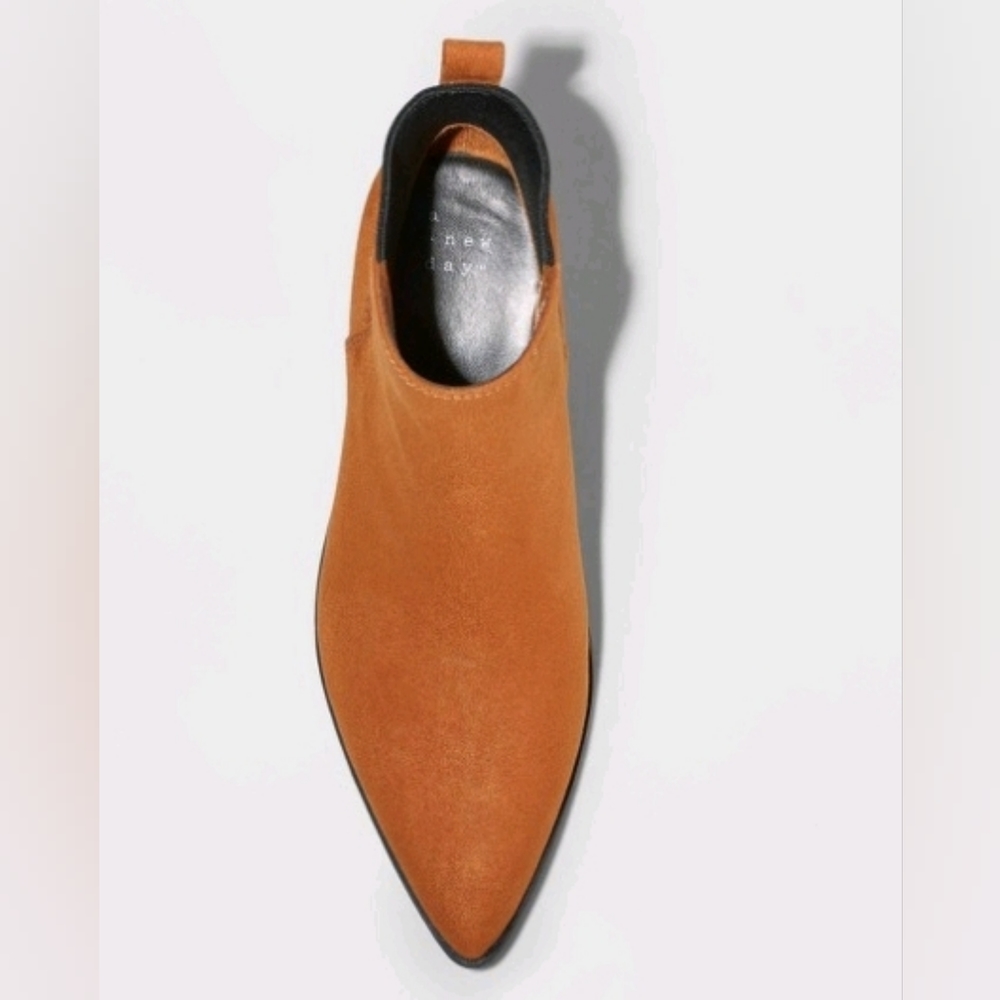 Women's Gwen Low Shaft Heeled Boots - A New Day" Cognac 6.5 - Picture 3 of 8